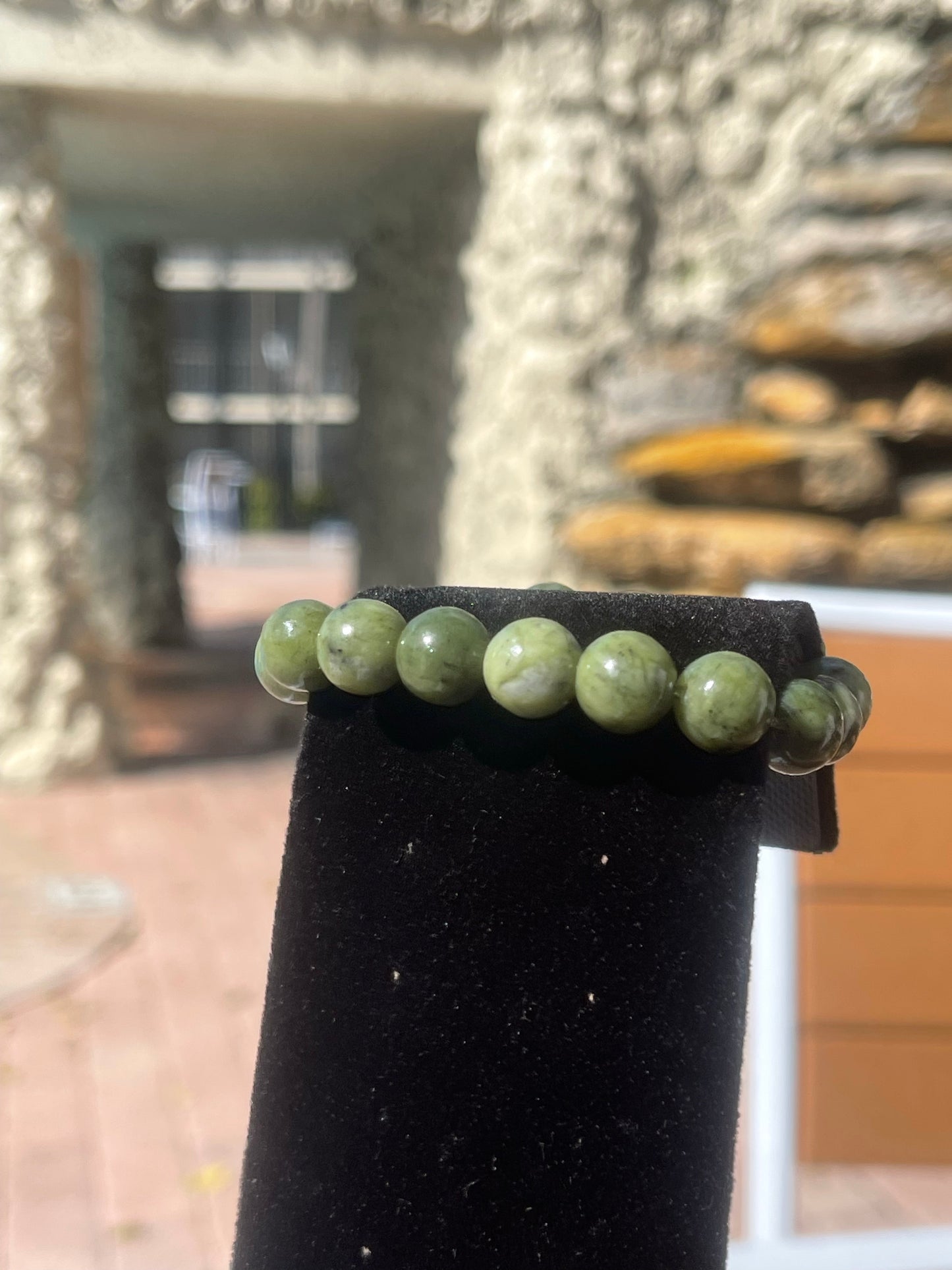 Pulsera de cuentas de jade africano