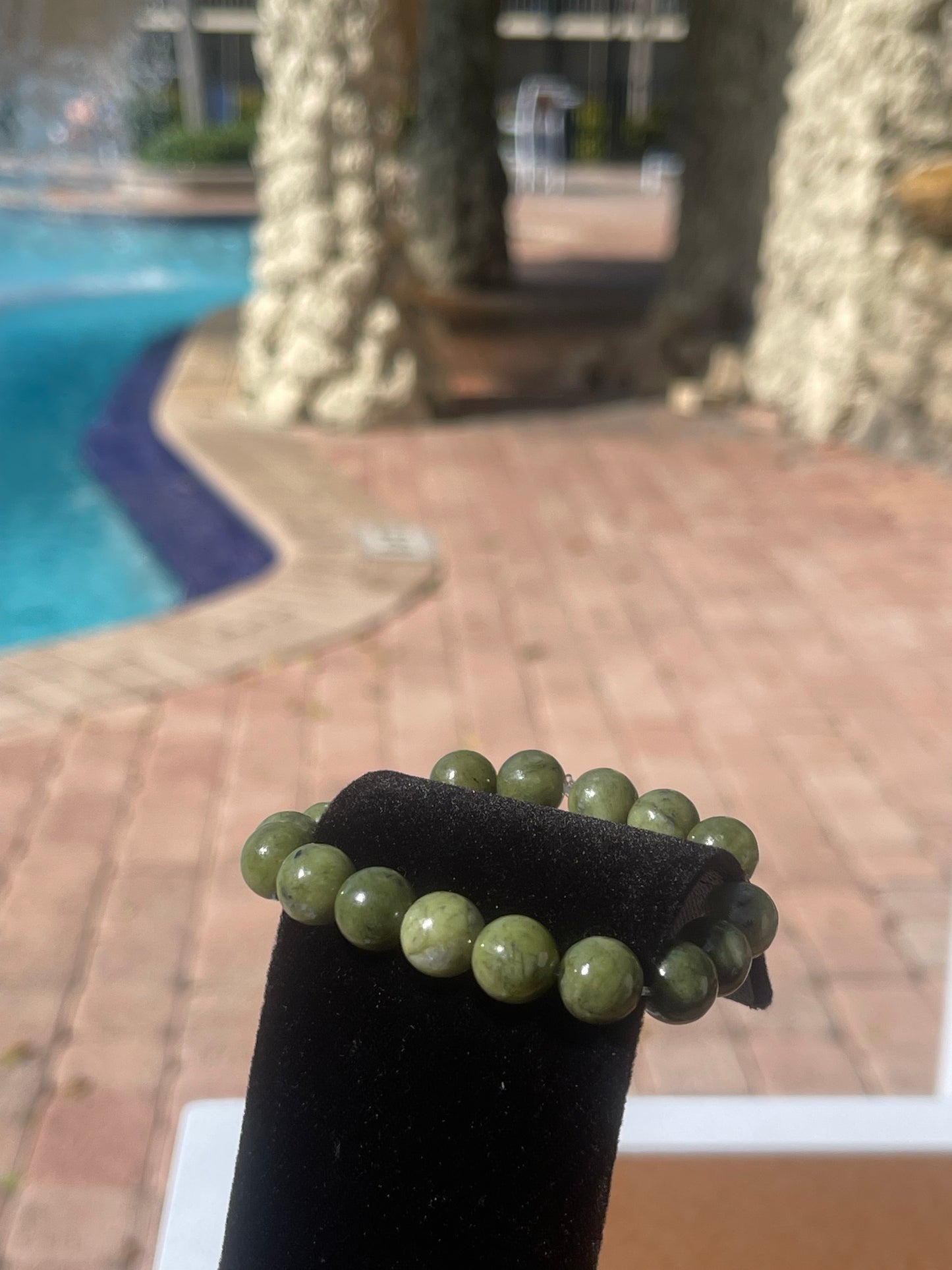 Pulsera de cuentas de jade africano