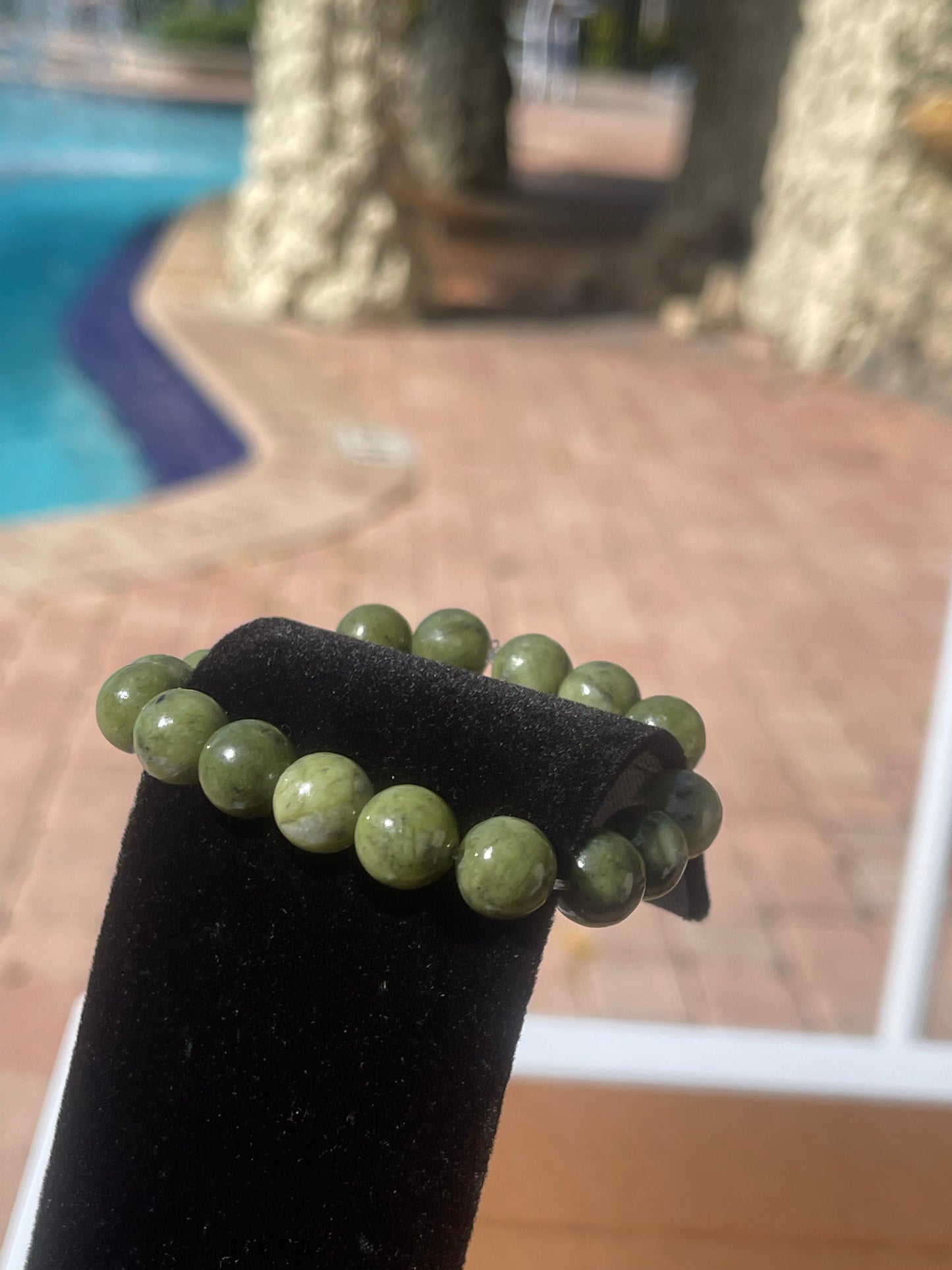 Pulsera de cuentas de jade africano