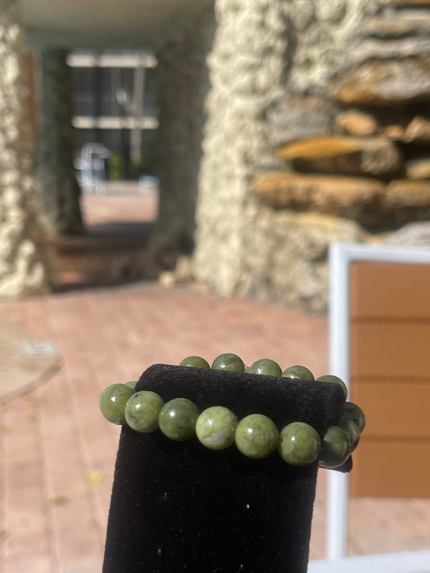 Pulsera de cuentas de jade africano