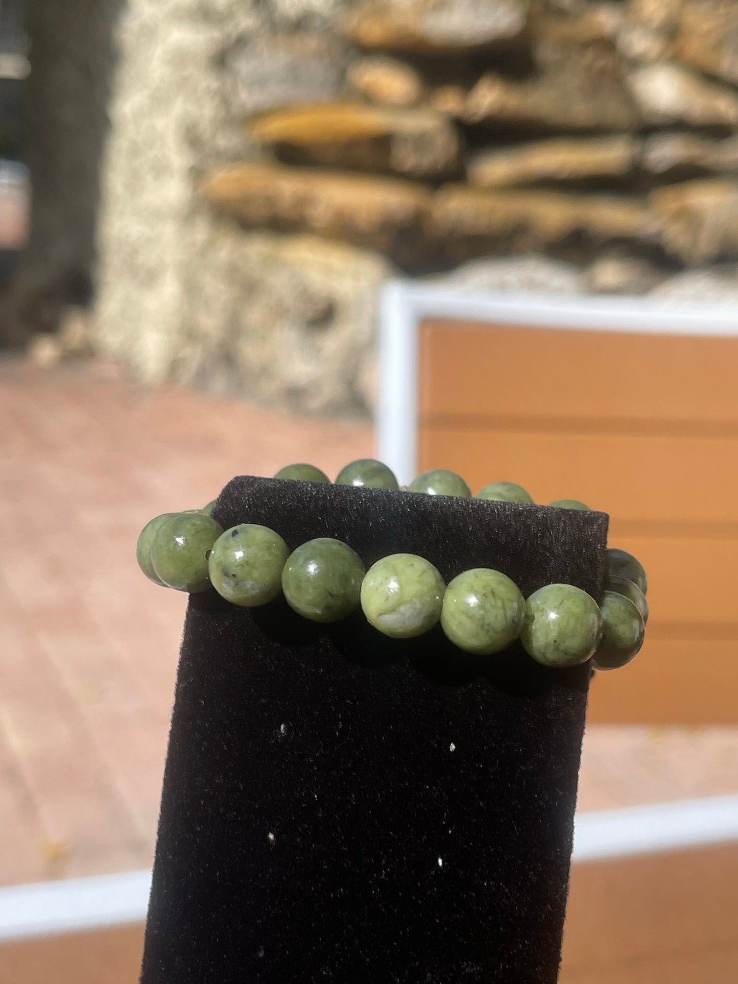 Pulsera de cuentas de jade africano