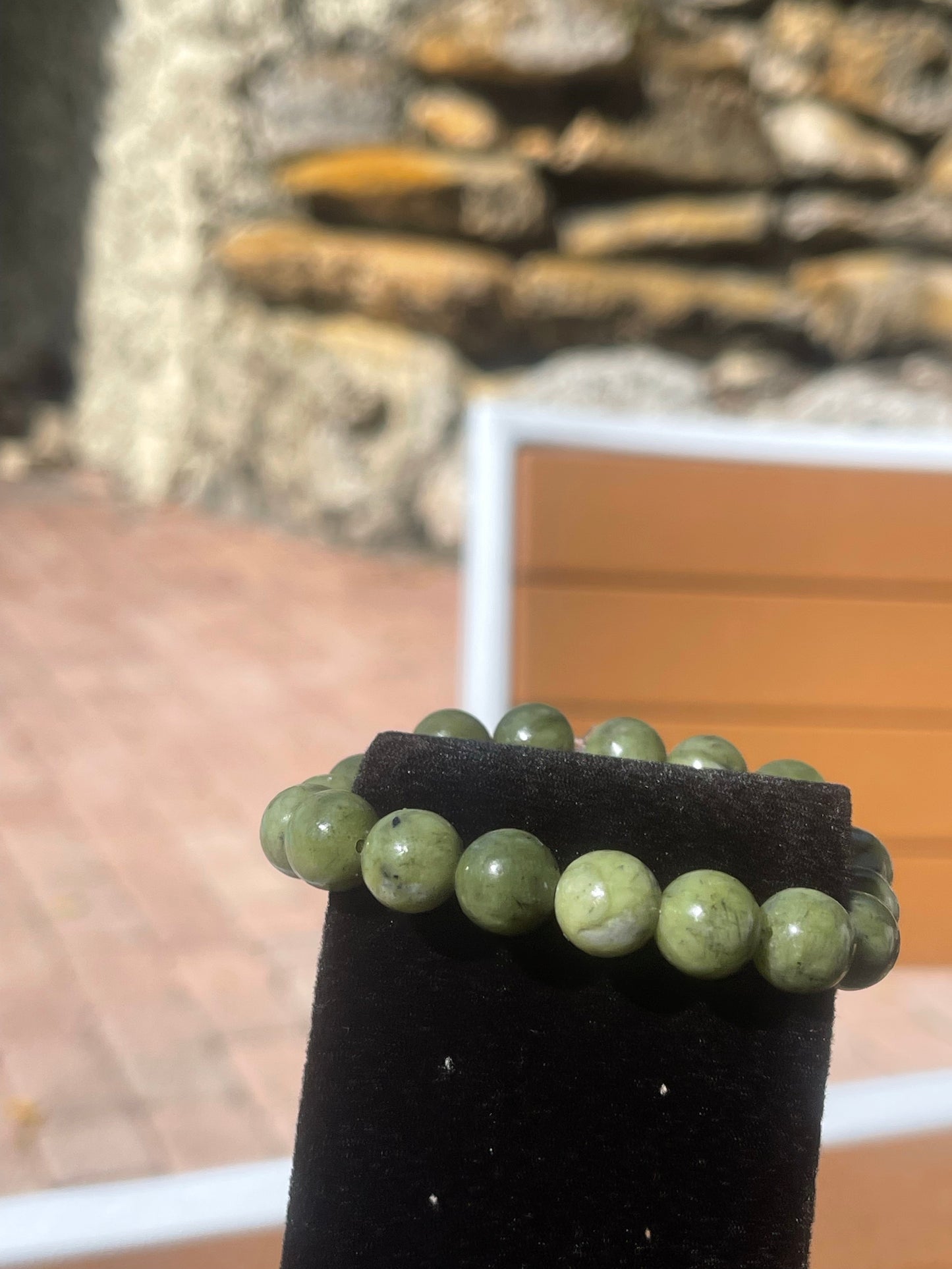 Pulsera de cuentas de jade africano