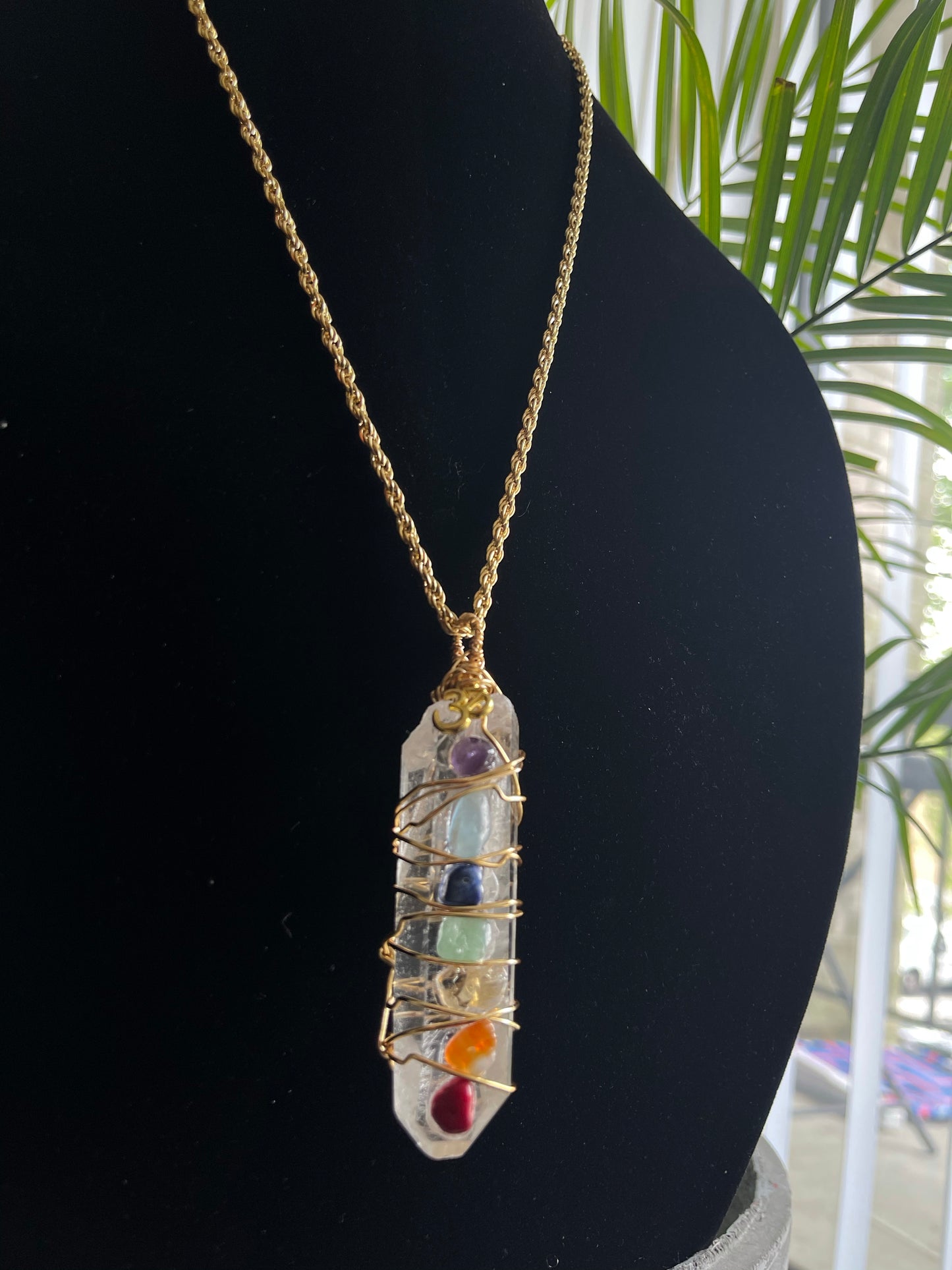 Large Clear Quartz Chakra Amulet