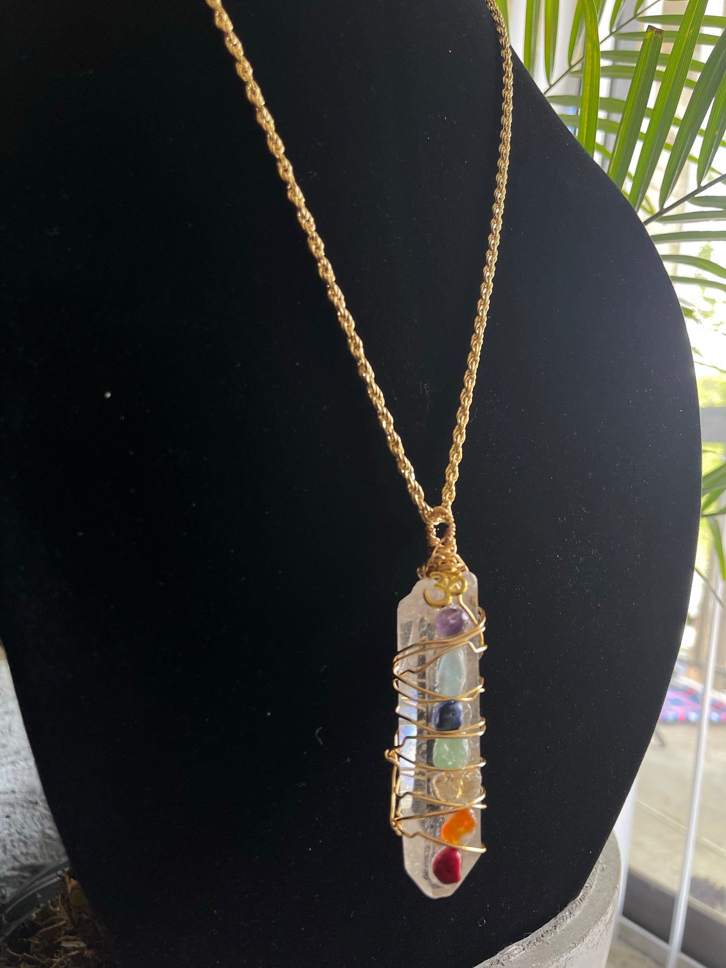 Large Clear Quartz Chakra Amulet