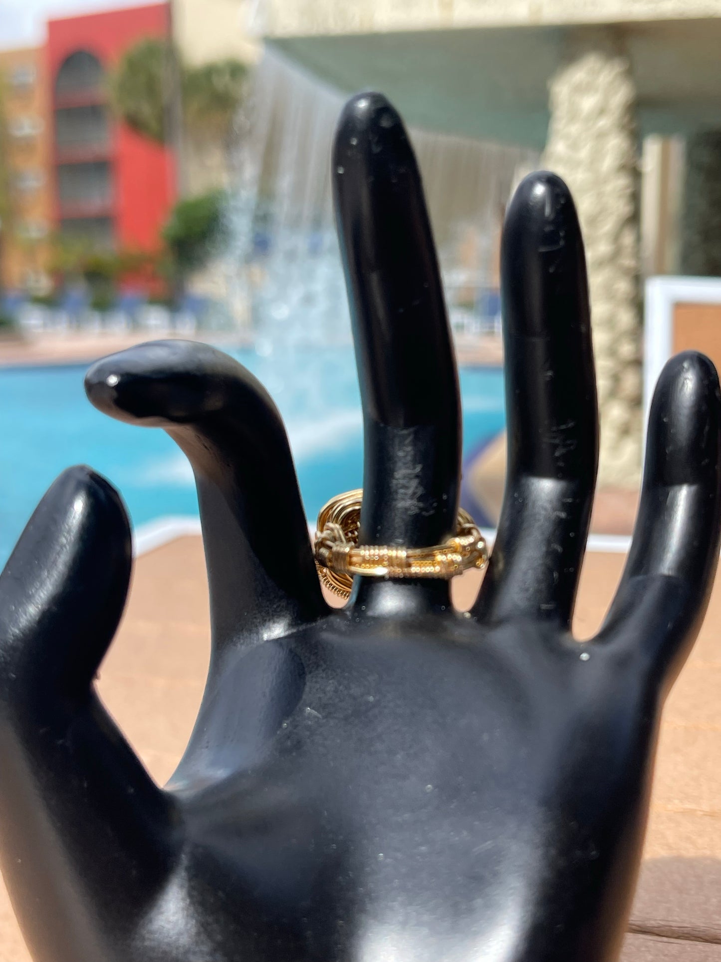 Anillo de granate talla 8/9 (se puede reducir el tamaño a pedido)