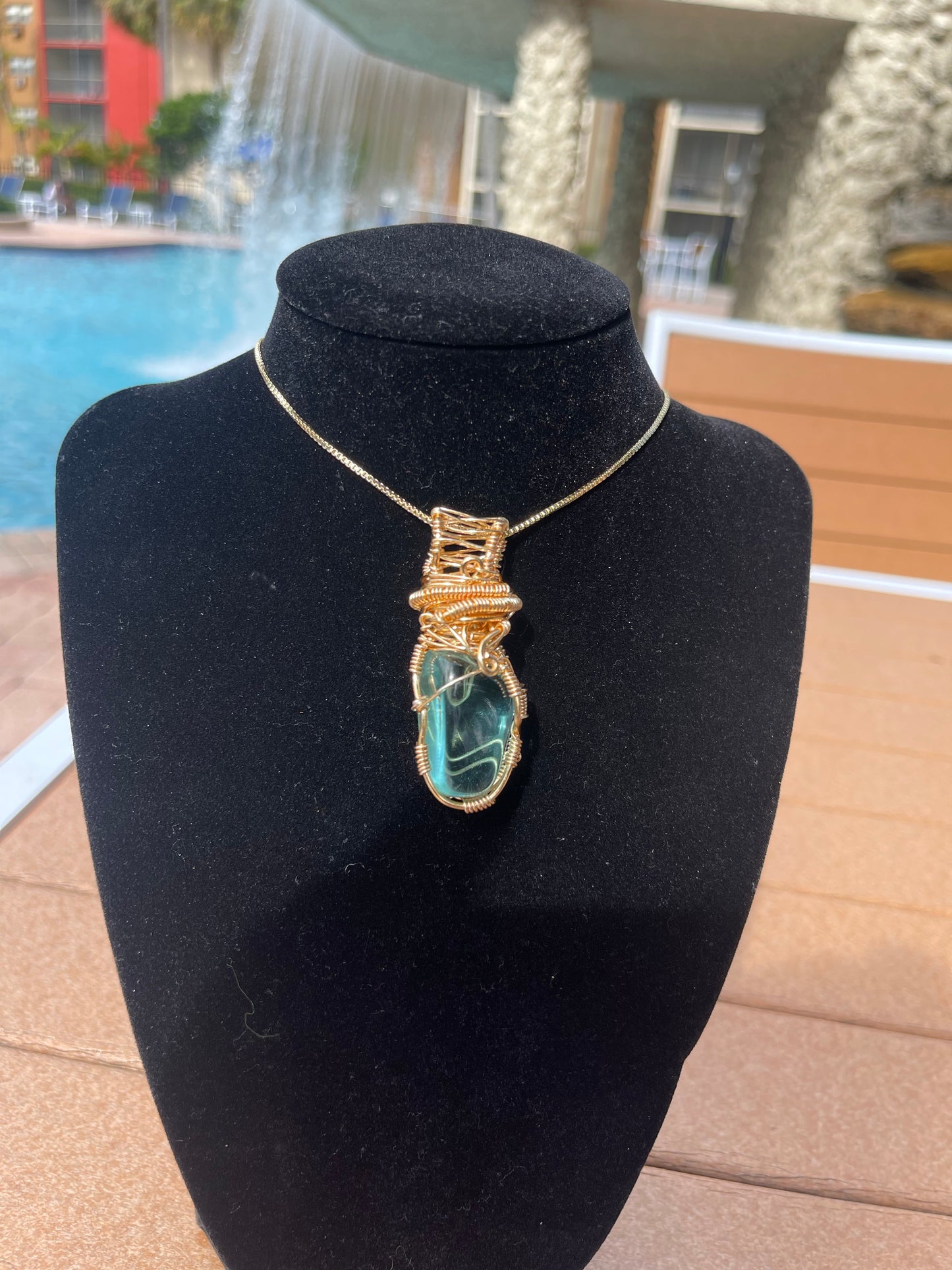 Obsidiana azul agua