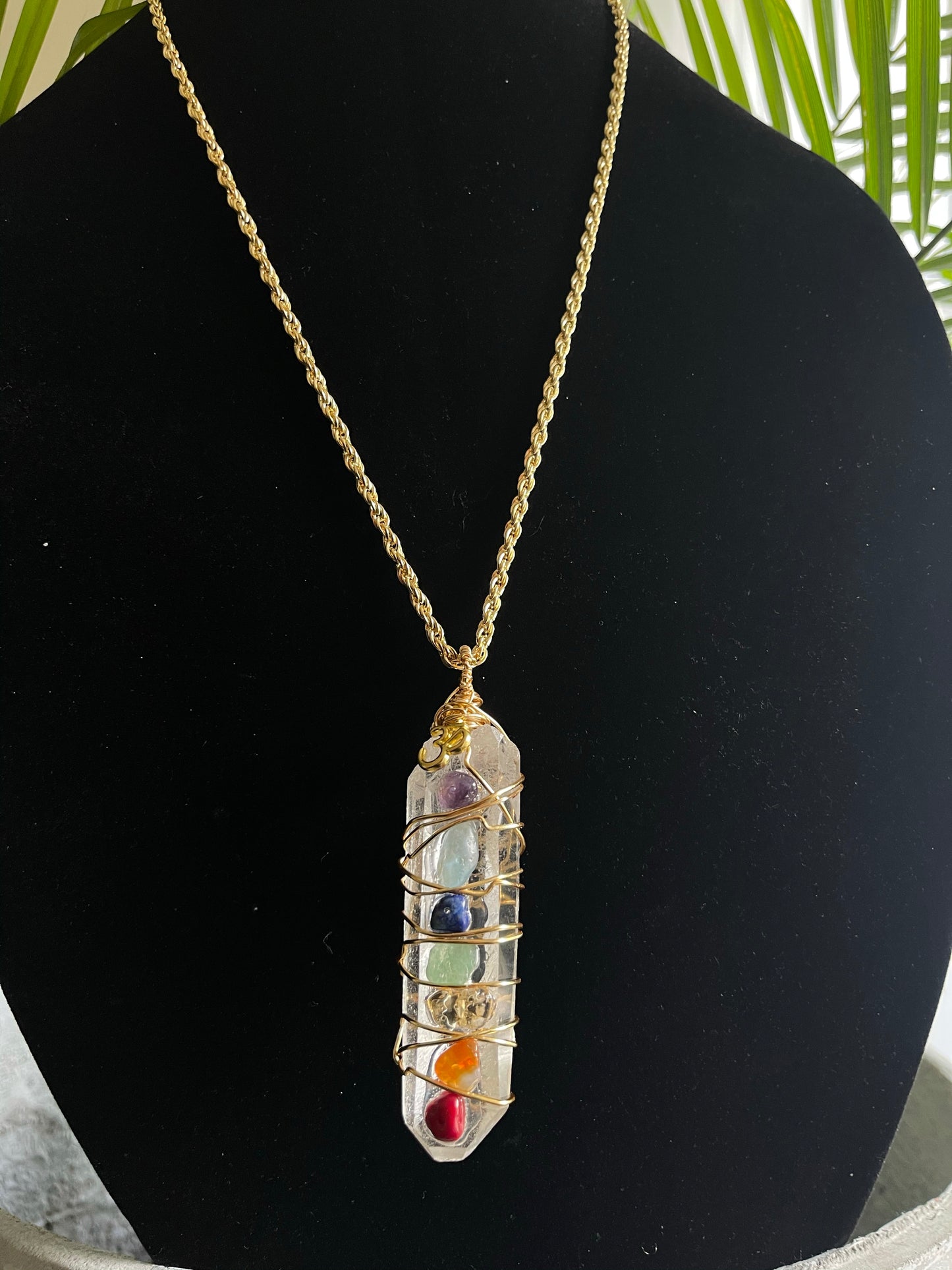 Large Clear Quartz Chakra Amulet
